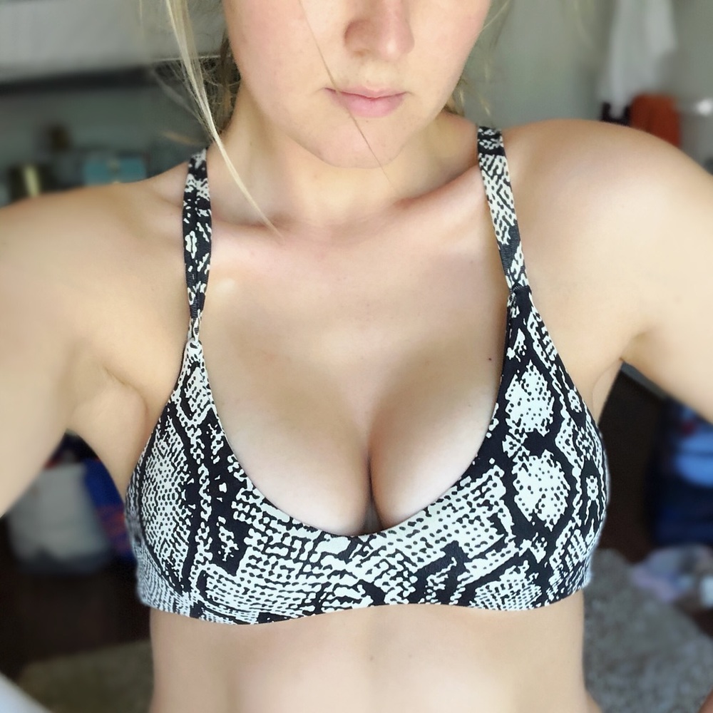 Midori Snakeskin Bikini swim top!